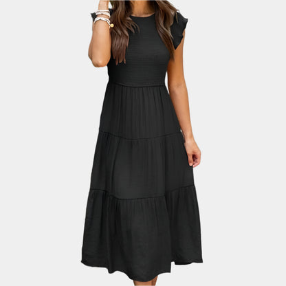 Liora - Robe fluide et élégante pour femme Noir