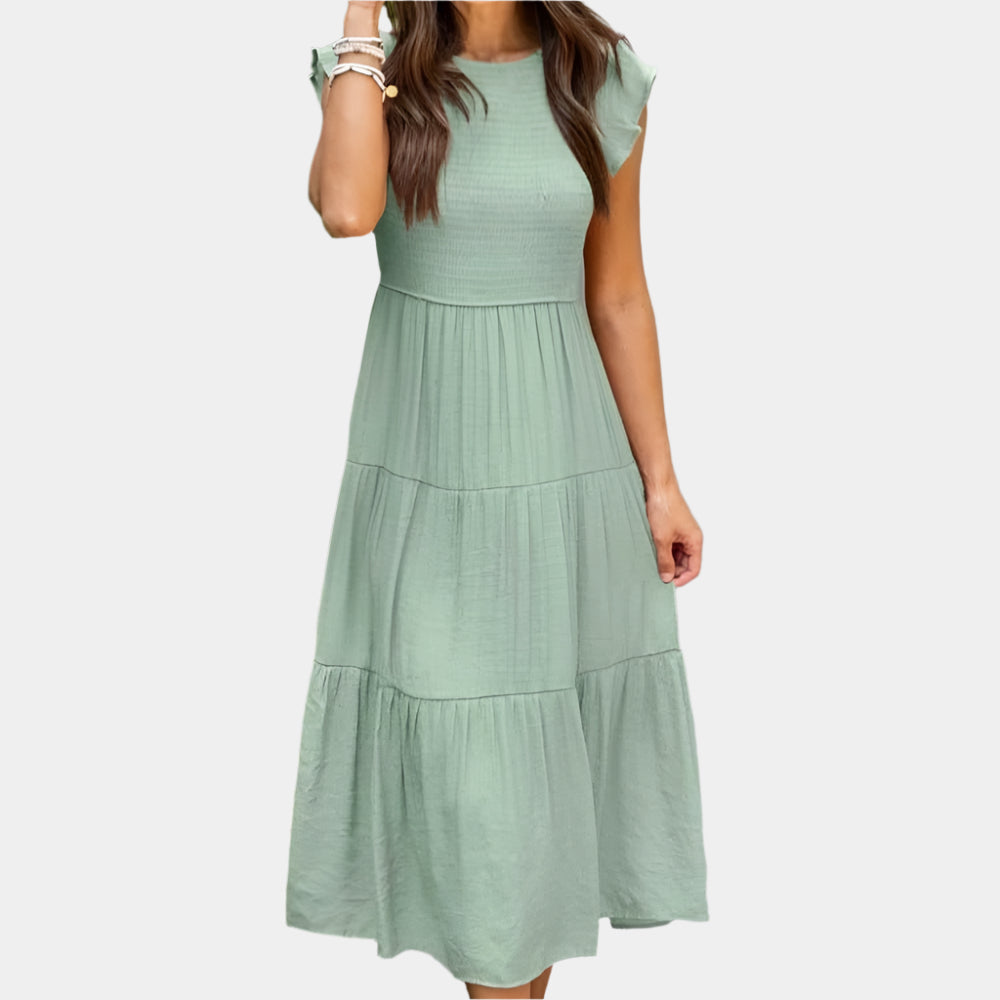 Liora - Robe fluide et élégante pour femme Vert Clair