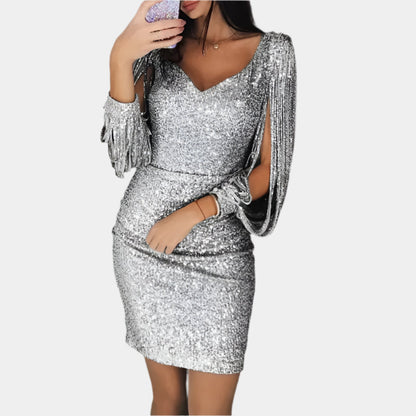 Avery - Robe de soirée élégante pour femmes Argent