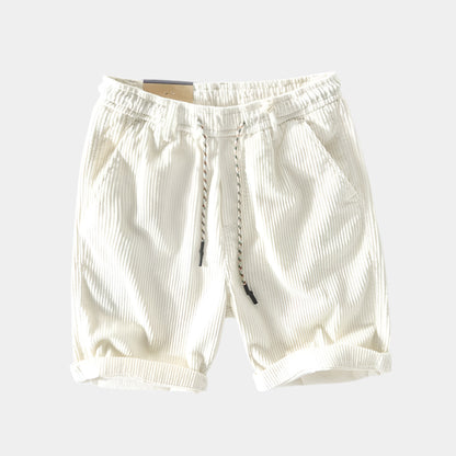 Dario - Short confortable en velours côtelé pour hommes Blanc