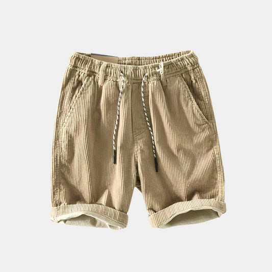 Dario - Short confortable en velours côtelé pour hommes Beige