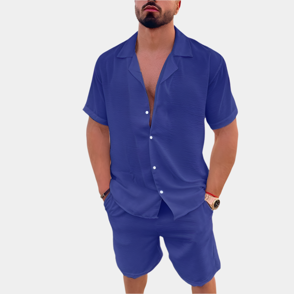 Xavier - Ensemble Oufit confortable et élégant pour hommes Bleu