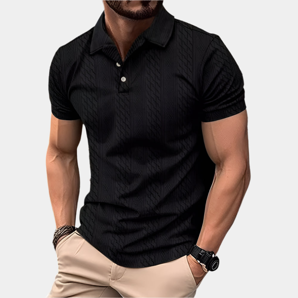 Zion - Polo élégant pour homme Noir