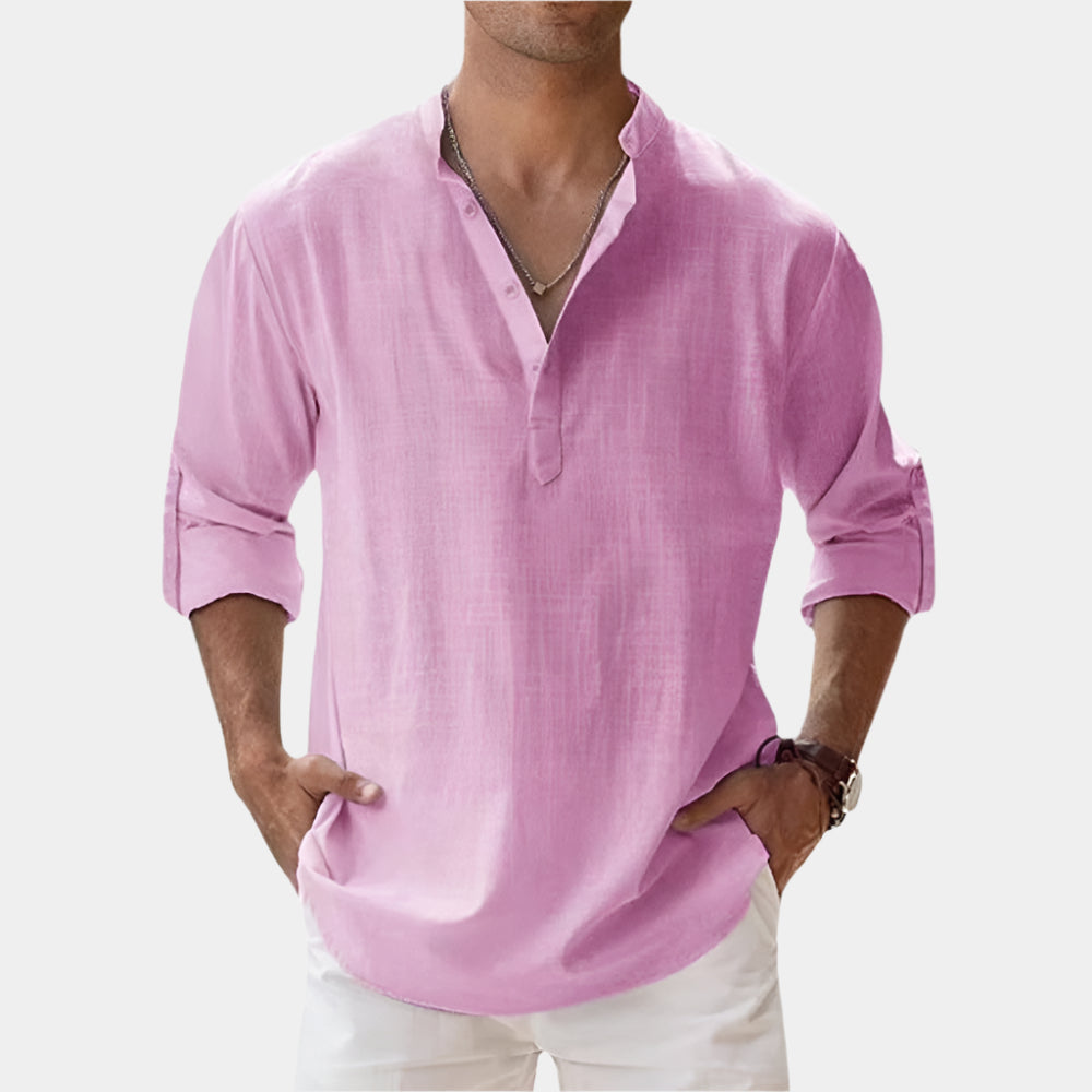 Mateo - Chemise élégante et confortable pour hommes Rose