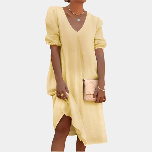Alexandra - Robe longue élégante pour femmes Jaune