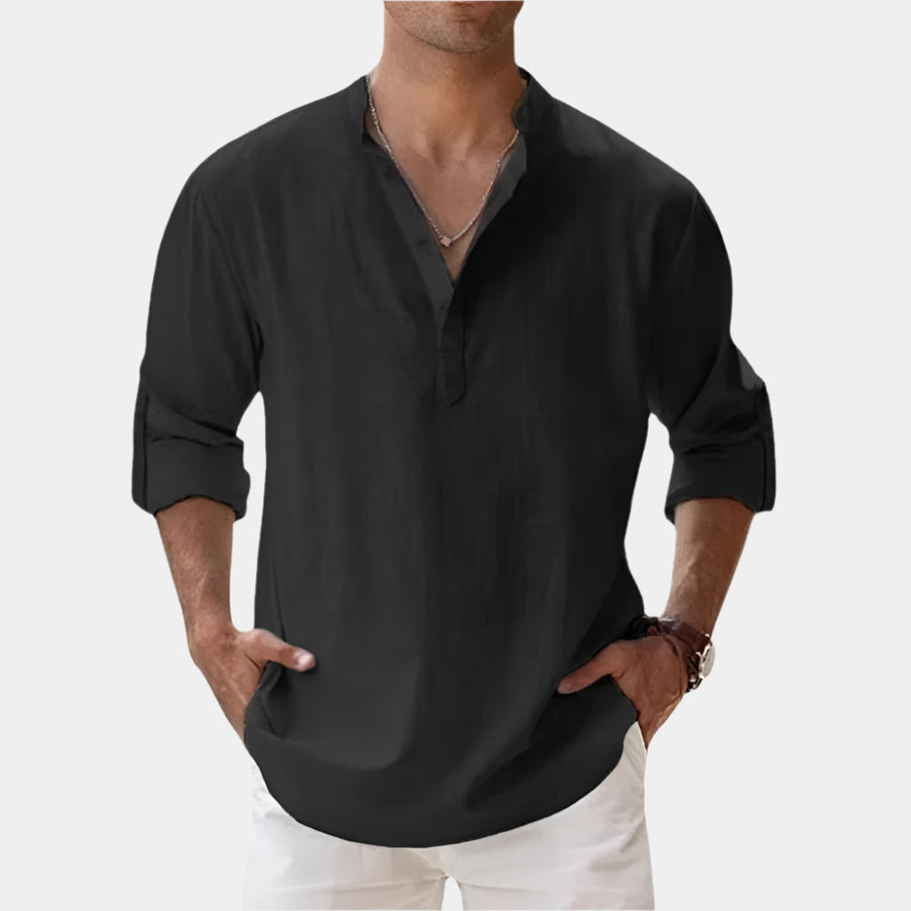 Mateo - Chemise élégante et confortable pour hommes Noir