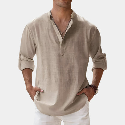Mateo - Chemise élégante et confortable pour hommes Kaki