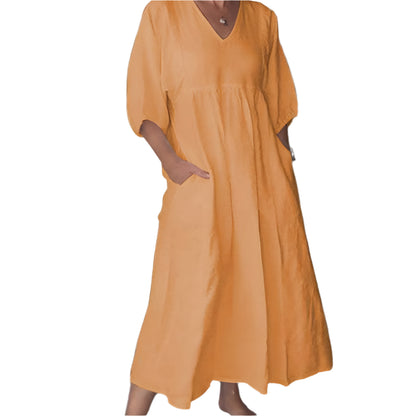 Mattie - Robe ultra confortable et élégante Jaune